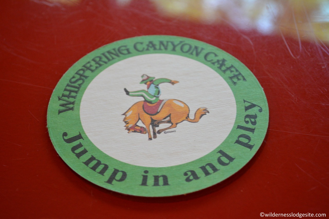 Flip card at Whispering Canyon Cafe
